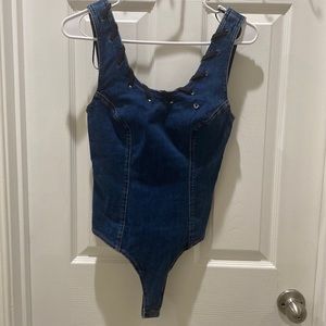 NWT True Religion Denim Bodysuit